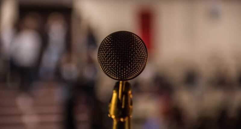 Photo Microphone, stage